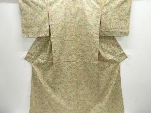 未使用品　草葉模様織り出し西陣お召着物